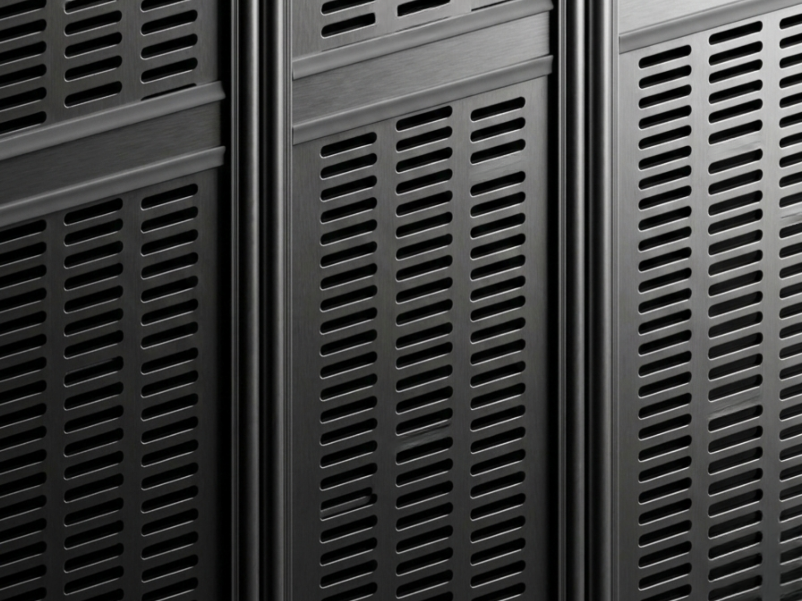 cortina corrediza. Cortina de aluminio. Cortina de Acero. Cortina Multiperforada Horizontalmente Modelo Aíra Material de los Paneles | Khamyluxe