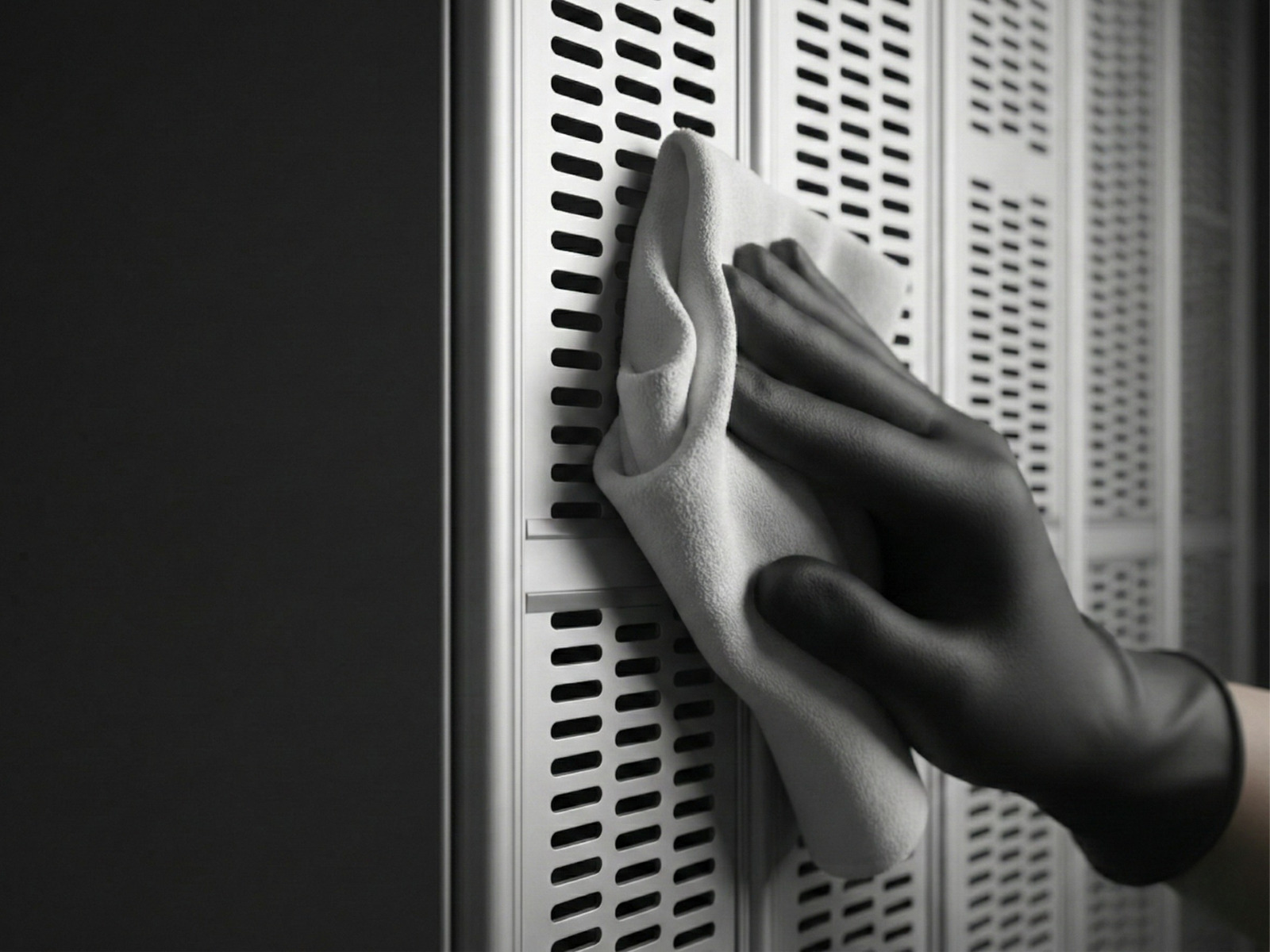 Cortina corrediza.Cortina de aluminio. Cortina de Acero. Cortina Multiperforada Horizontalmente Modelo Aíra Limpieza | Khamyluxe