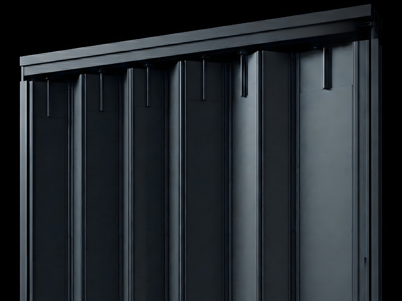 Cortina Ciega. Cortina Corrediza. Modelo Discreta. Cortina de Aluminio. Cortina de Acero. Cortina de Duela Ciega. Cortina Plana Modelo Discreta Diseño | Khamyluxe