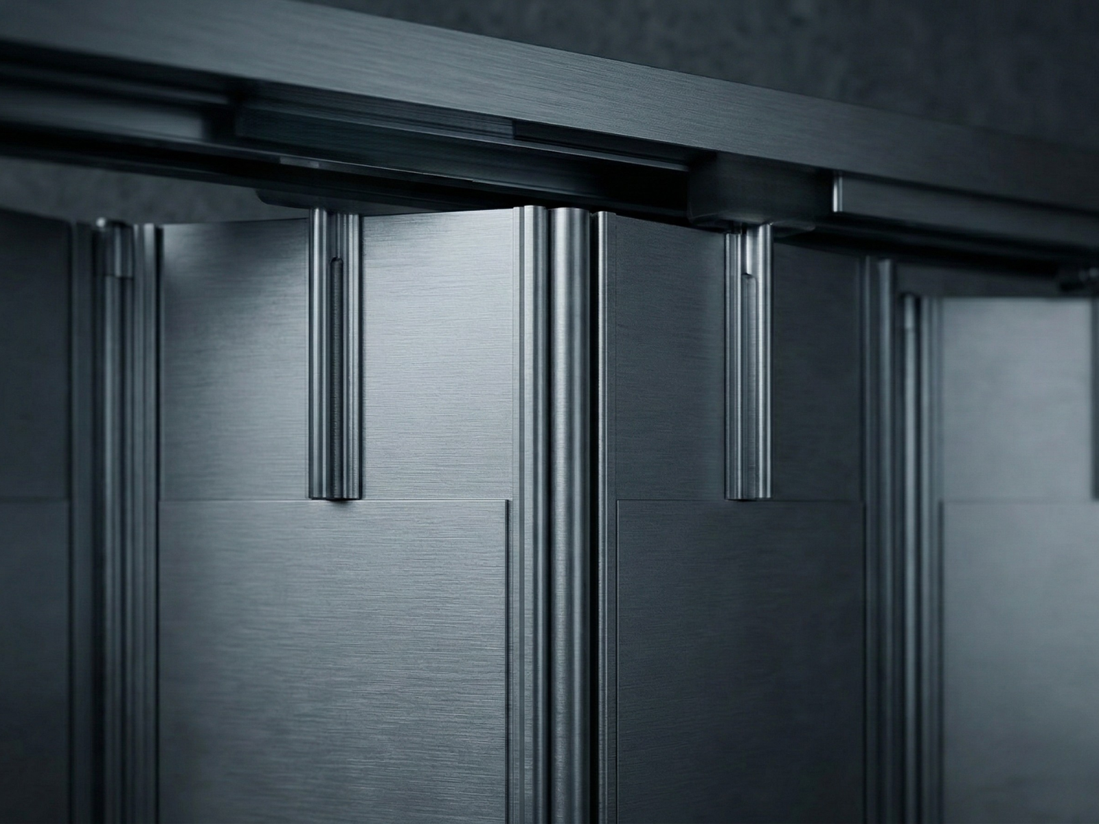 Cortina Ciega. Cortina Corrediza. Modelo Discreta. Cortina de Aluminio. Cortina de Acero. Cortina de Duela Ciega. Cortina Plana Modelo Discreta Material de los Paneles | Khamyluxe