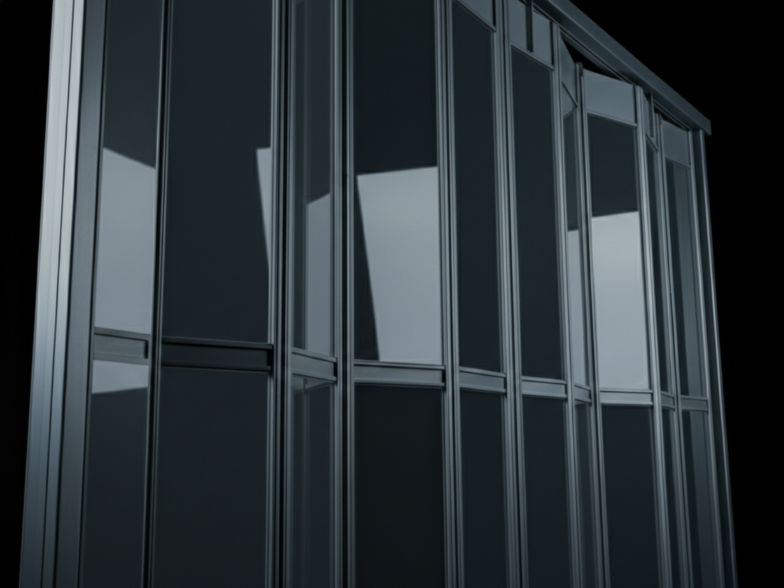 Cortina de Policarbonato. Cortina Corrediza. Modelo Lexana. Cortina de Aluminio. Cortina de Acero. Cortina Transparente. Cortina de Policarbonato Transparente Modelo Lexana Material de los Paneles | Khamyluxe