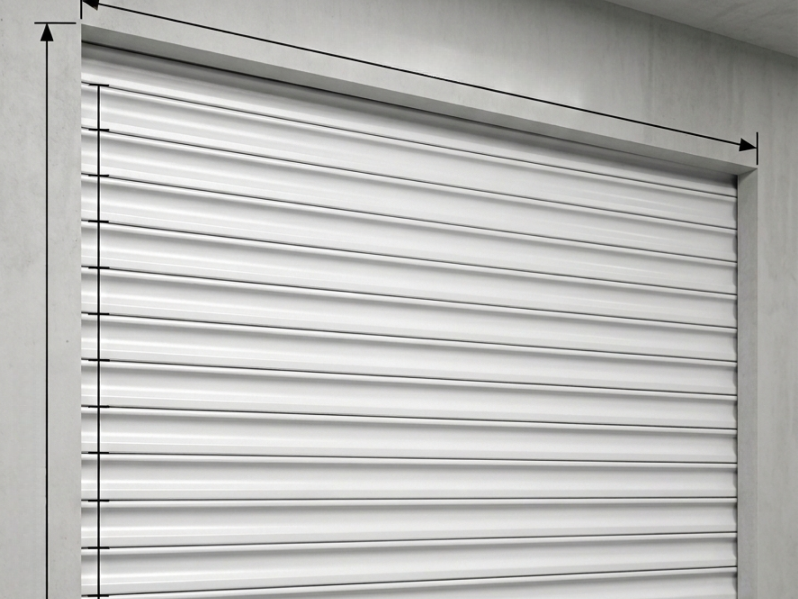 Cortina enrollable Anti Huaracan. Cortina Enrollable. Cortina de aluminio enrollable. Cortina de acero enrollable. Modelo AH240 Anti Huracan Dimensiones de Cortina | Khamyluxe