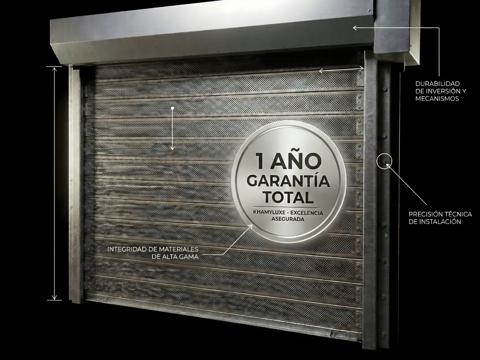 Cortina Enrolllable Multiperforada. Cortina Enrollable. Modelo Sahara Visión. Cortina de Aluminio. Cortina de Acero. Cortina Enrollable  Perforada.<br />
Garantia | Khamyluxe