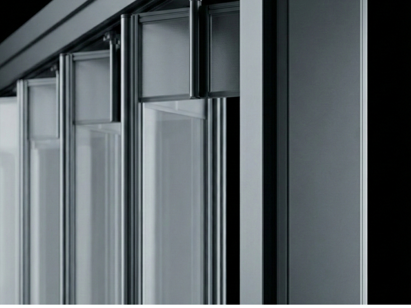 Cortina de Cristal. Cortina Corrediza. Modelo Cristalina. Cortina de Aluminio. Cortina de Acero. Cortina de Cristal Templado. Modelo Cristalina Perfil | Khamyluxe