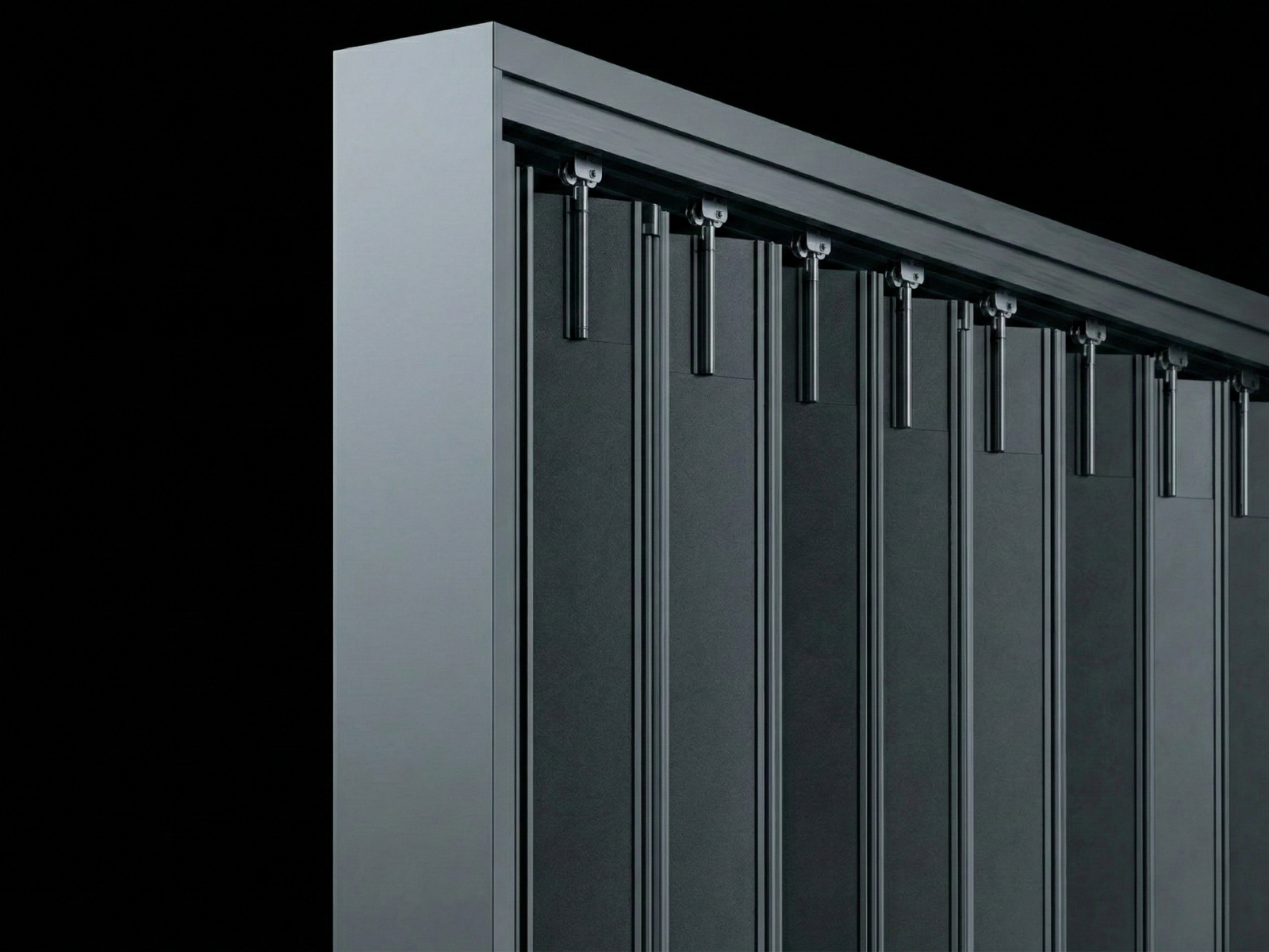 Cortina Ciega. Cortina Corrediza. Modelo Discreta. Cortina de Aluminio. Cortina de Acero. Cortina de Duela Ciega. Cortina Plana Modelo Discreta Material de los Perfil | Khamyluxe