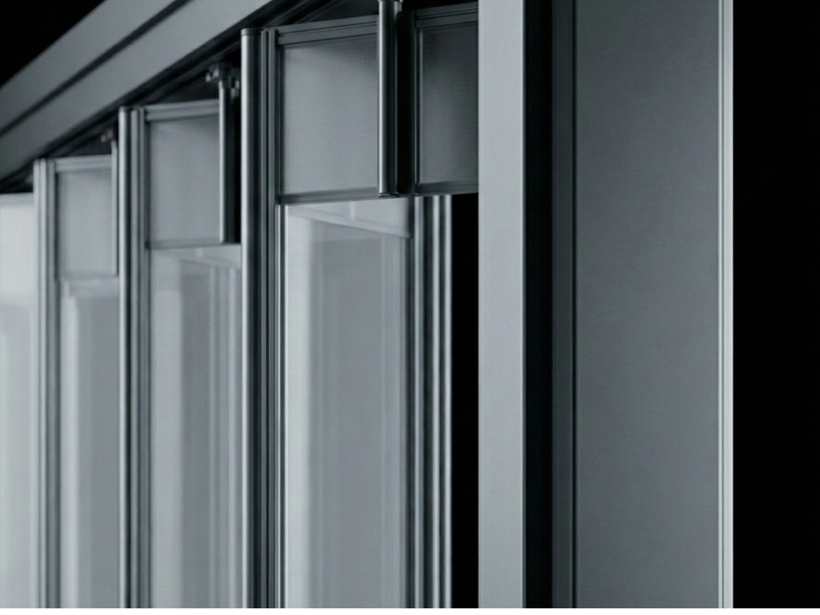 Cortina de Policarbonato. Cortina Corrediza. Modelo Lexana. Cortina de Aluminio. Cortina de Acero. Cortina Transparente. Cortina de Policarbonato Transparente Modelo Lexana Perfil | Khamyluxe