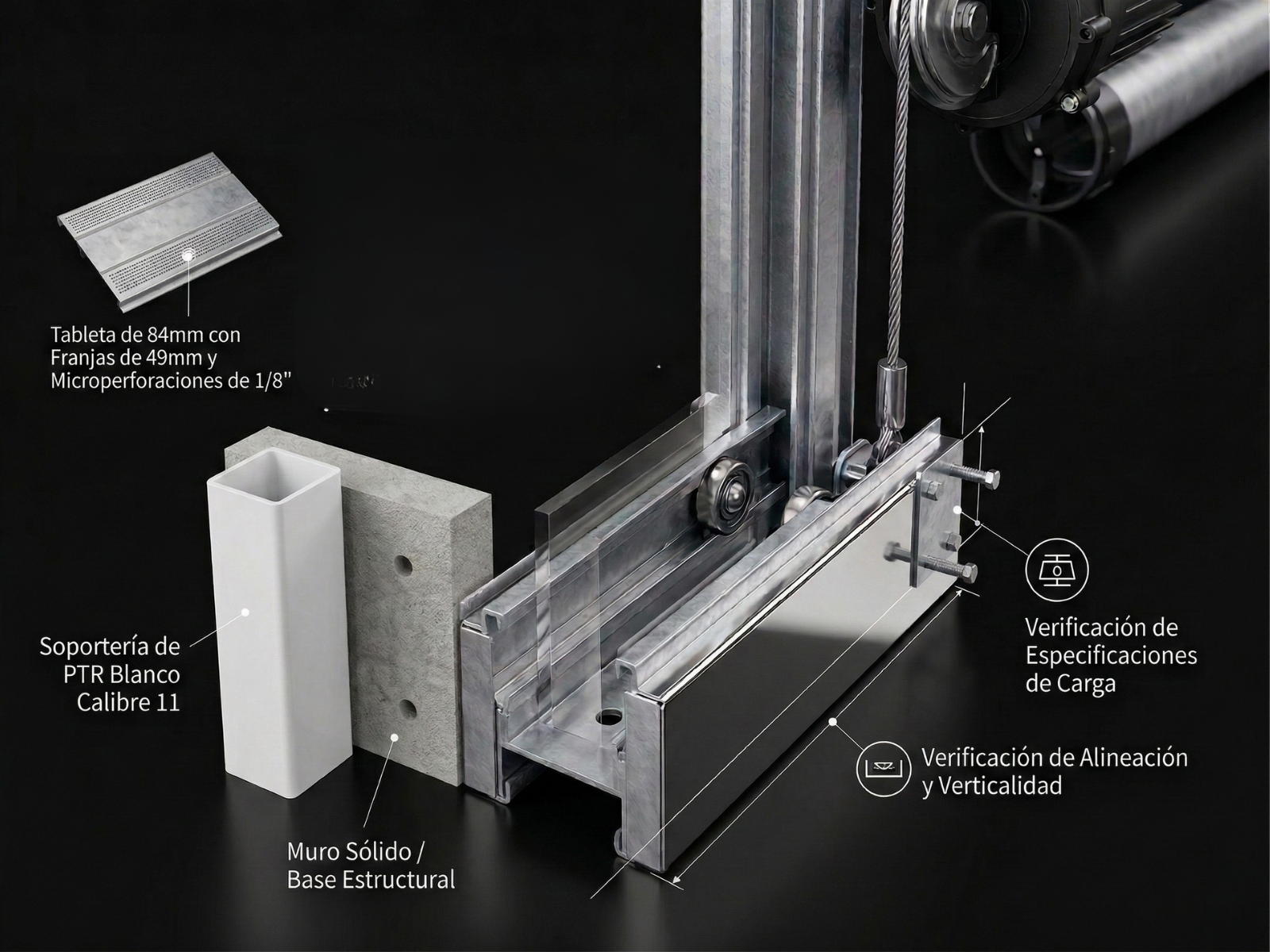 Cortina Enrolllable Multiperforada. Cortina Enrollable. Modelo Sahara Visión. Cortina de Aluminio. Cortina de Acero. Cortina Enrollable  Perforada.<br />
Previos | Khamyluxe