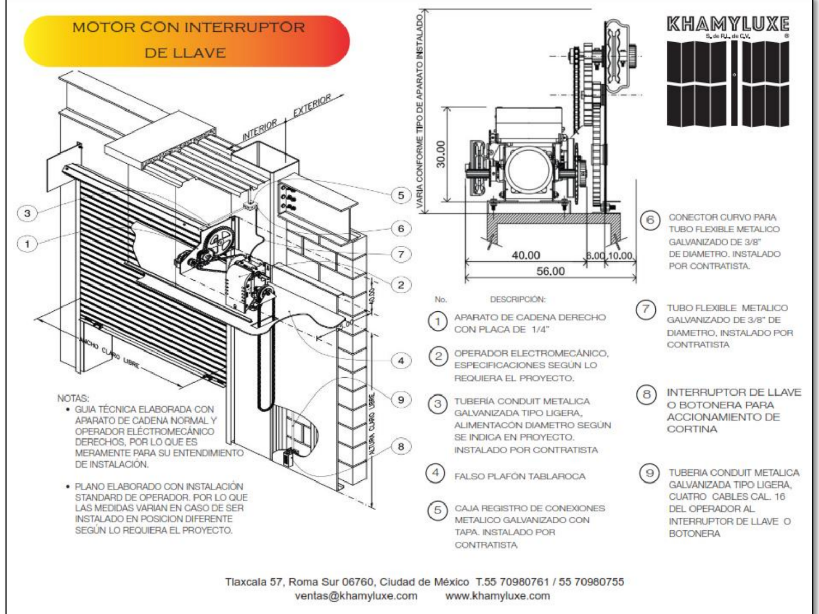 Cortina Enrrollable Ciega. Cortina enrrollable. Cortina de Aluminio. Cortina de acero. Cortina Enrrolllable de Aluminio. Cortina Enrrollable de Acero. Modelo Sahara Plana Detalles | Khamyluxe