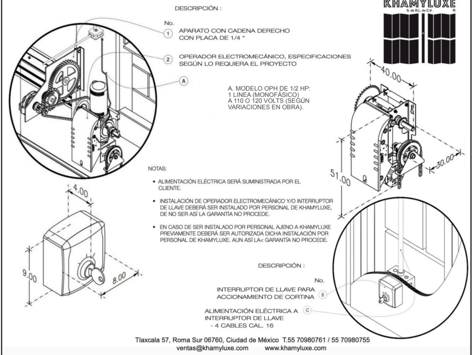Cortina Enrrollable Ciega. Cortina enrrollable. Cortina de Aluminio. Cortina de acero. Cortina Enrrolllable de Aluminio. Cortina Enrrollable de Acero. Modelo Sahara Plana Detalles | Khamyluxe