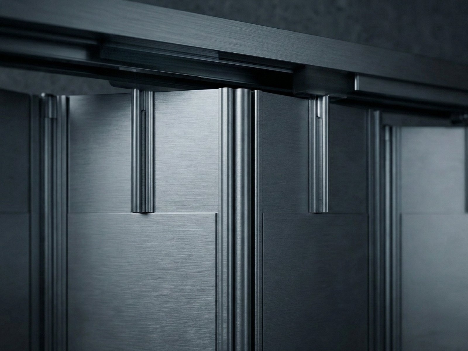 Cortina Ciega. Cortina Corrediza. Modelo Discreta. Cortina de Aluminio. Cortina de Acero. Cortina de Duela Ciega. Cortina Plana Modelo Discreta Material de los Paneles | Khamyluxe