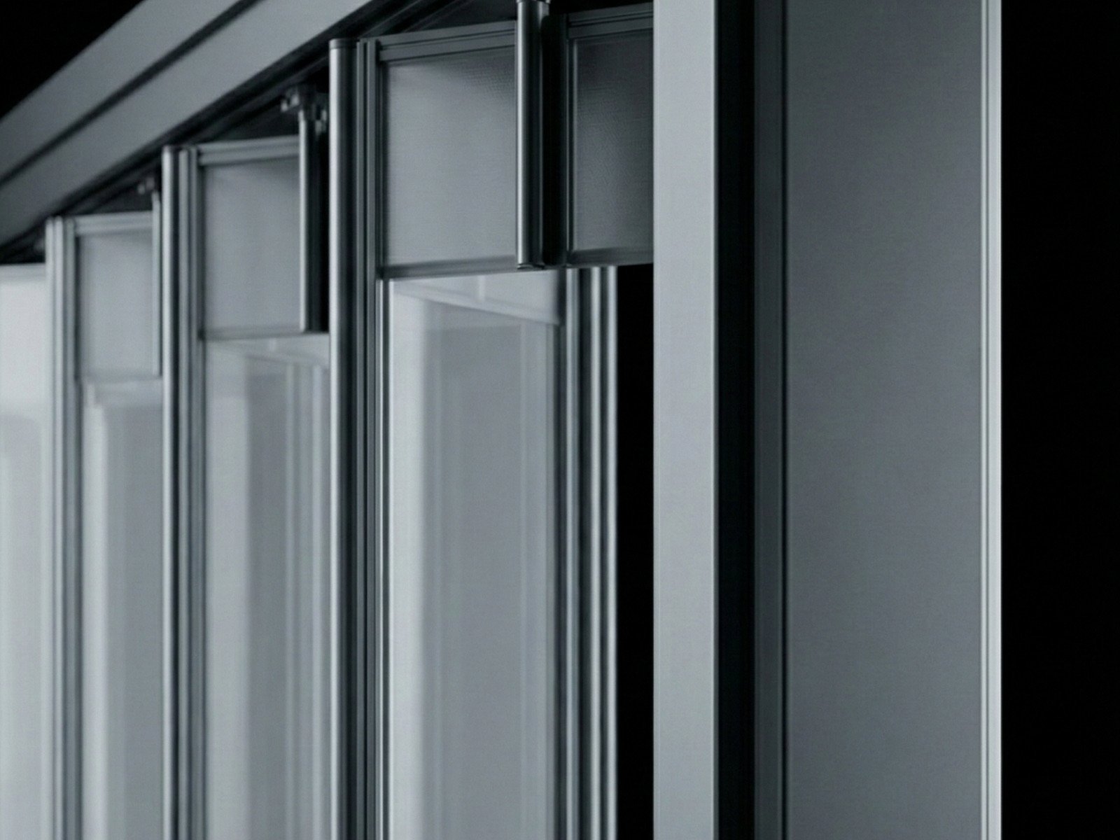 Cortina de Policarbonato. Cortina Corrediza. Modelo Lexana. Cortina de Aluminio. Cortina de Acero. Cortina Transparente. Cortina de Policarbonato Transparente Modelo Lexana Perfil | Khamyluxe