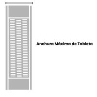 datos_del_producto_ancho_total_aira Medida de 178mm del ancho de tableta para cortina perforada, optimizando el factor de enrollamiento y guardado.