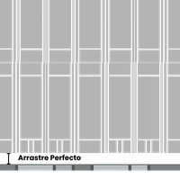 Cortina de aluminio de duela plana y ciega modelo Discreta para seguridad perimetral invisible.