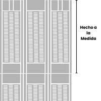 datos_del_producto_espaciado_entre_cortinas_aira Icono descriptivo de categoría para cortina de aluminio multiperforada Khamyluxe, resaltando el estilo y diseño arquitectónico del modelo.